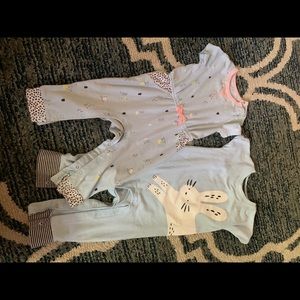 Short sleeve onesies set for toddler